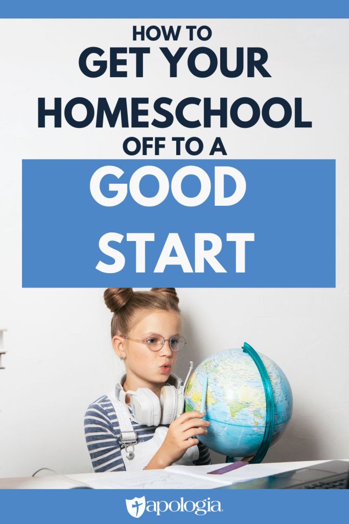 How to get your homeschool off to a good start blog feature image pinterest