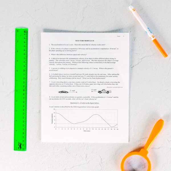 Physics Test Pages Front Cover