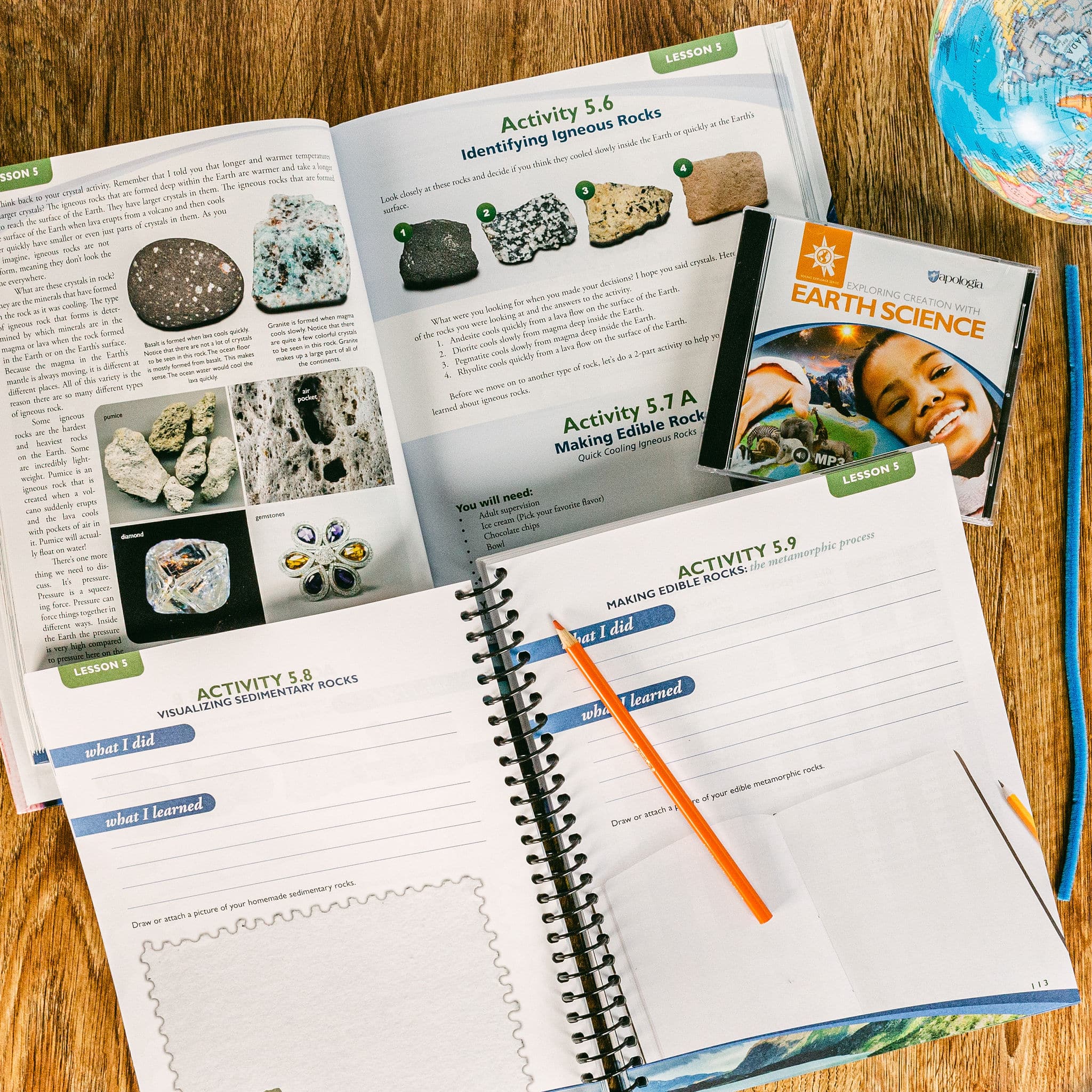 Workbook Level B for Homeschool Earth Science Curriculum