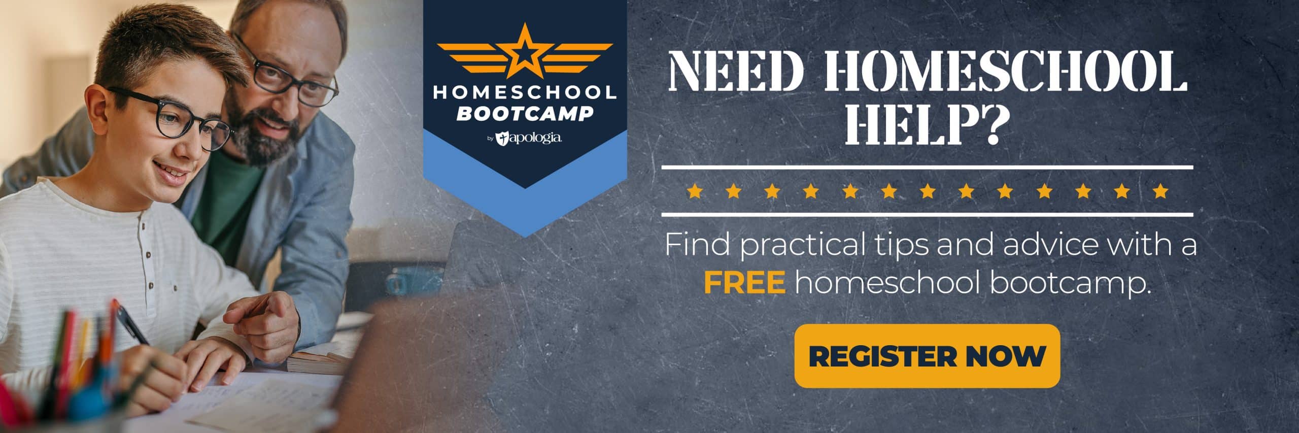Register now for Apologia's FREE Homeschool Bootcamp!