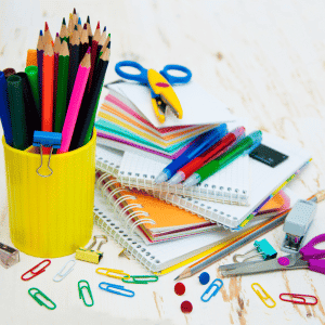 Homeschool Supplies Organizational Hacks blog post