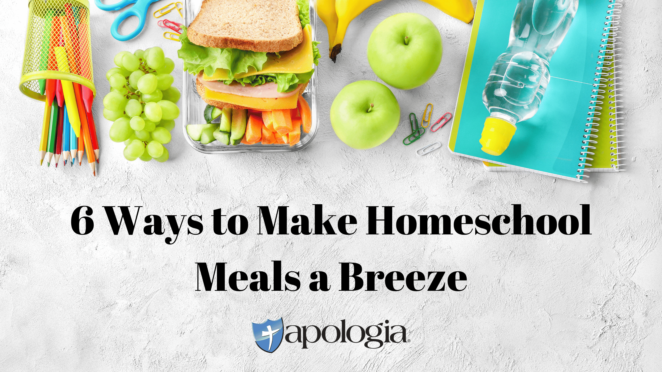 if you're looking for a way to make life a little easier, check out these six tips for making meals a breeze in your homeschool!