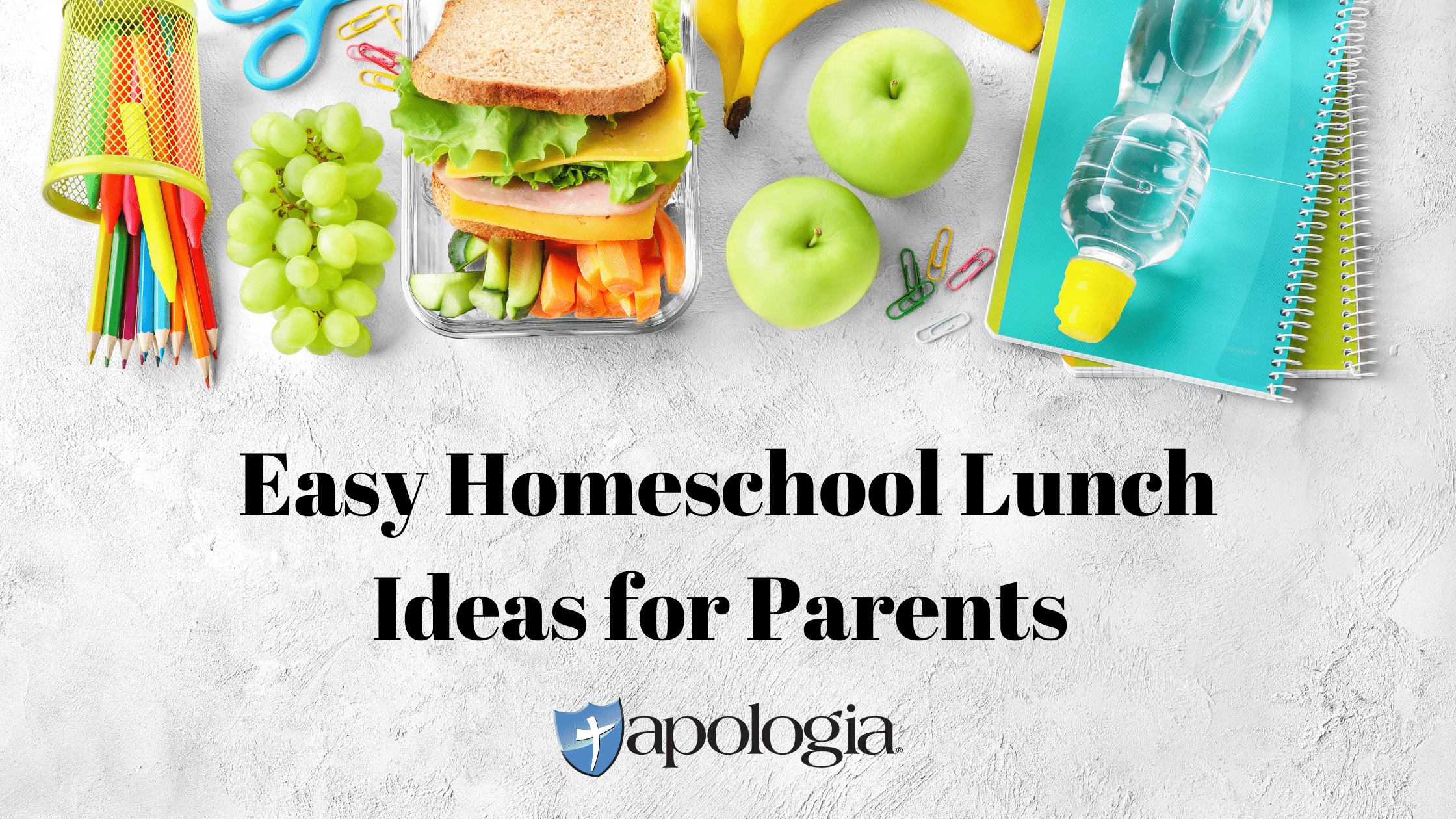 Easy Homeschool Lunch Ideas for Parents blog feature image