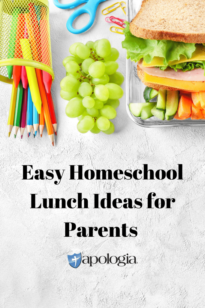 Easy Homeschool Lunch Ideas for Parents blog feature image pinterest