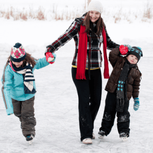 Ice Skating is a great homeschool field trip idea