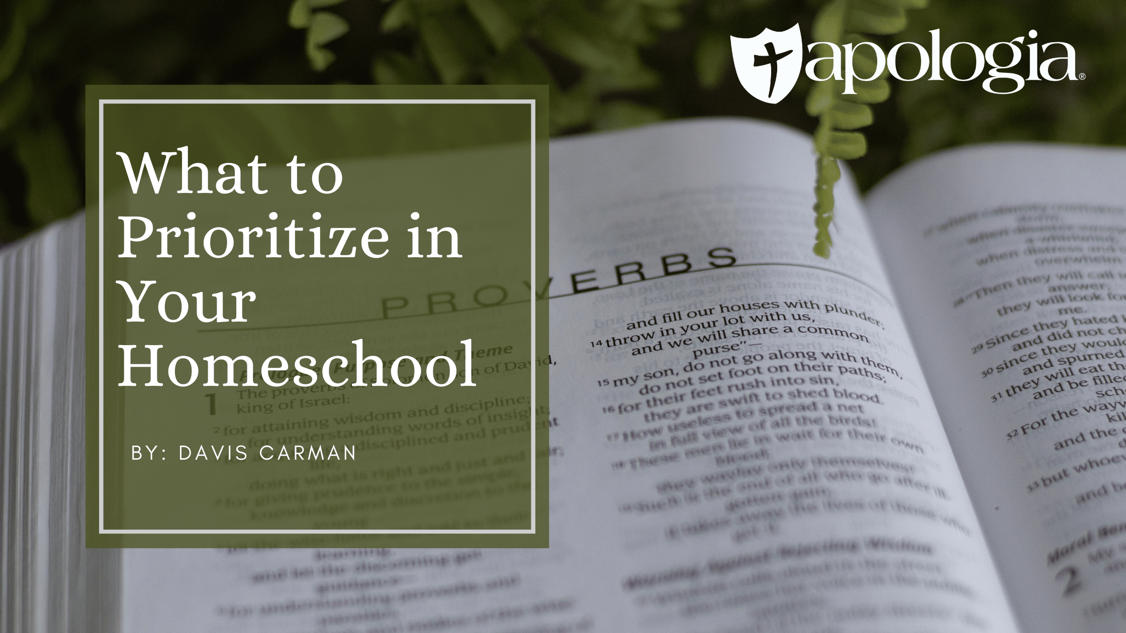 What to Prioritize in Your Homeschool blog post
