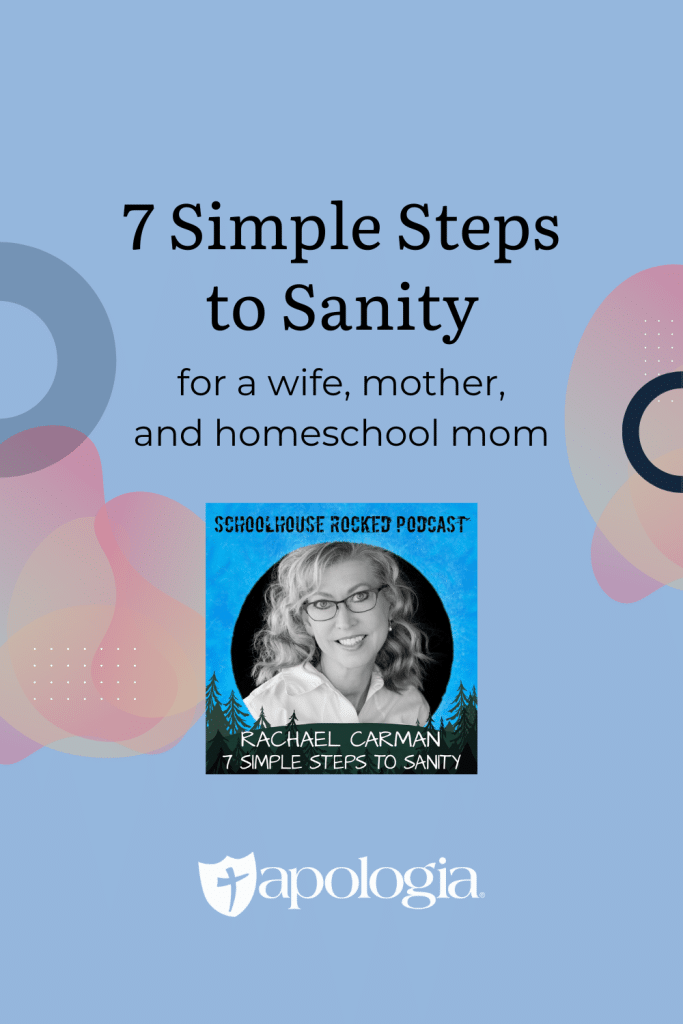 With over 25 years of homeschool experience, Rachael narrowed down a power-packed list of 7 simple steps to sanity. This is applicable to wives, mothers, and homeschool moms.

Curious about homeschooling next year? This must-read summary of Rachael's thoughtful and actionable ideas will help keep you on the path to a sustainable homeschool.