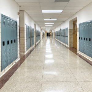 public school school locker hallway