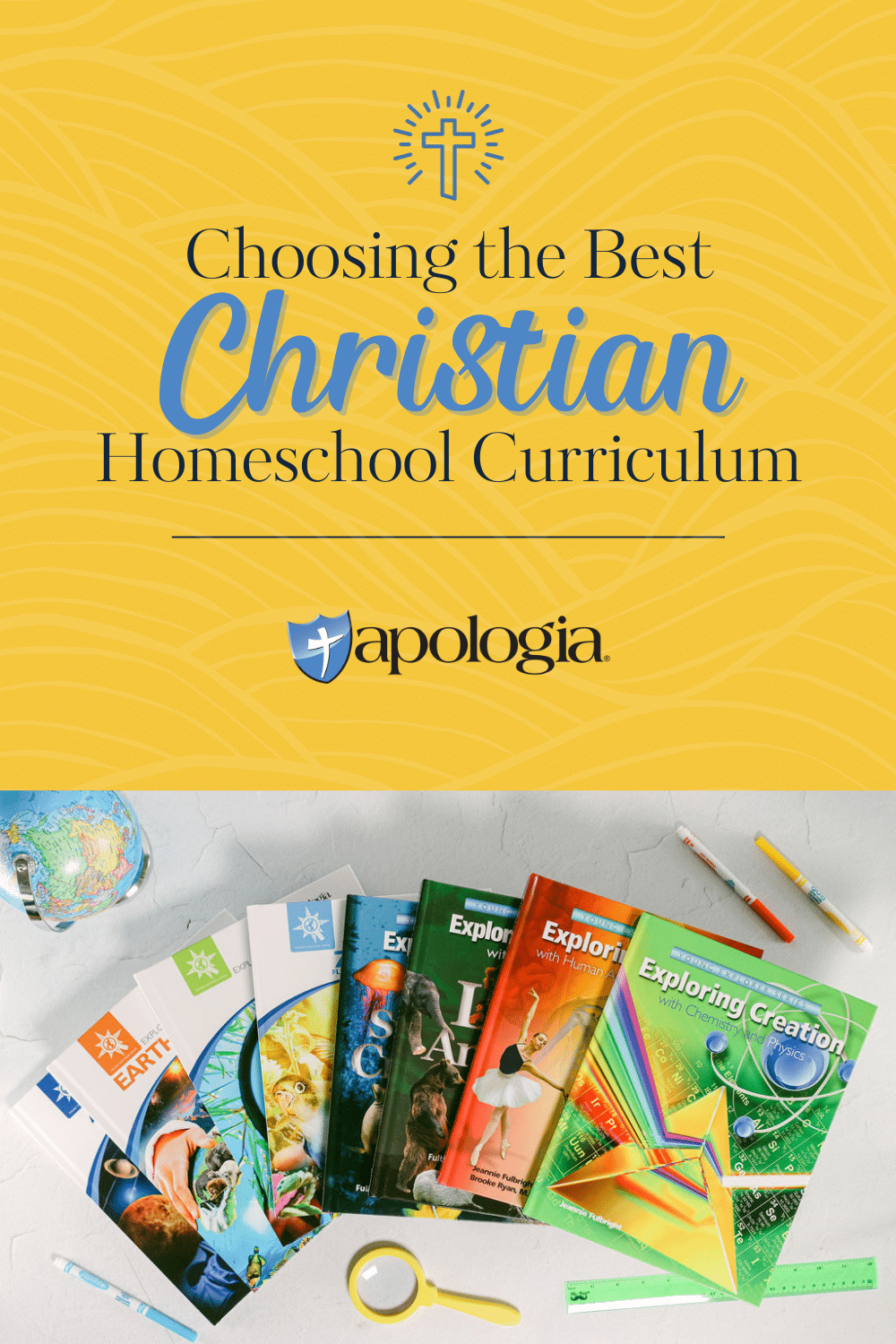Choosing the Best Christian Homeschool Curriculum blog feature image pinterest