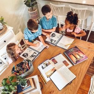 homeschooling family doing The Word in Motion